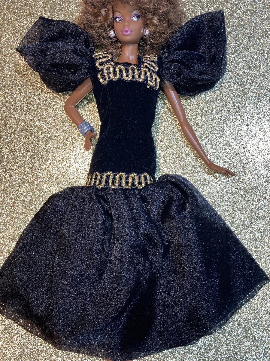 Barbie black & Gold Special Event ~ Tango Salsa Dress - Ships Fast  | eBay