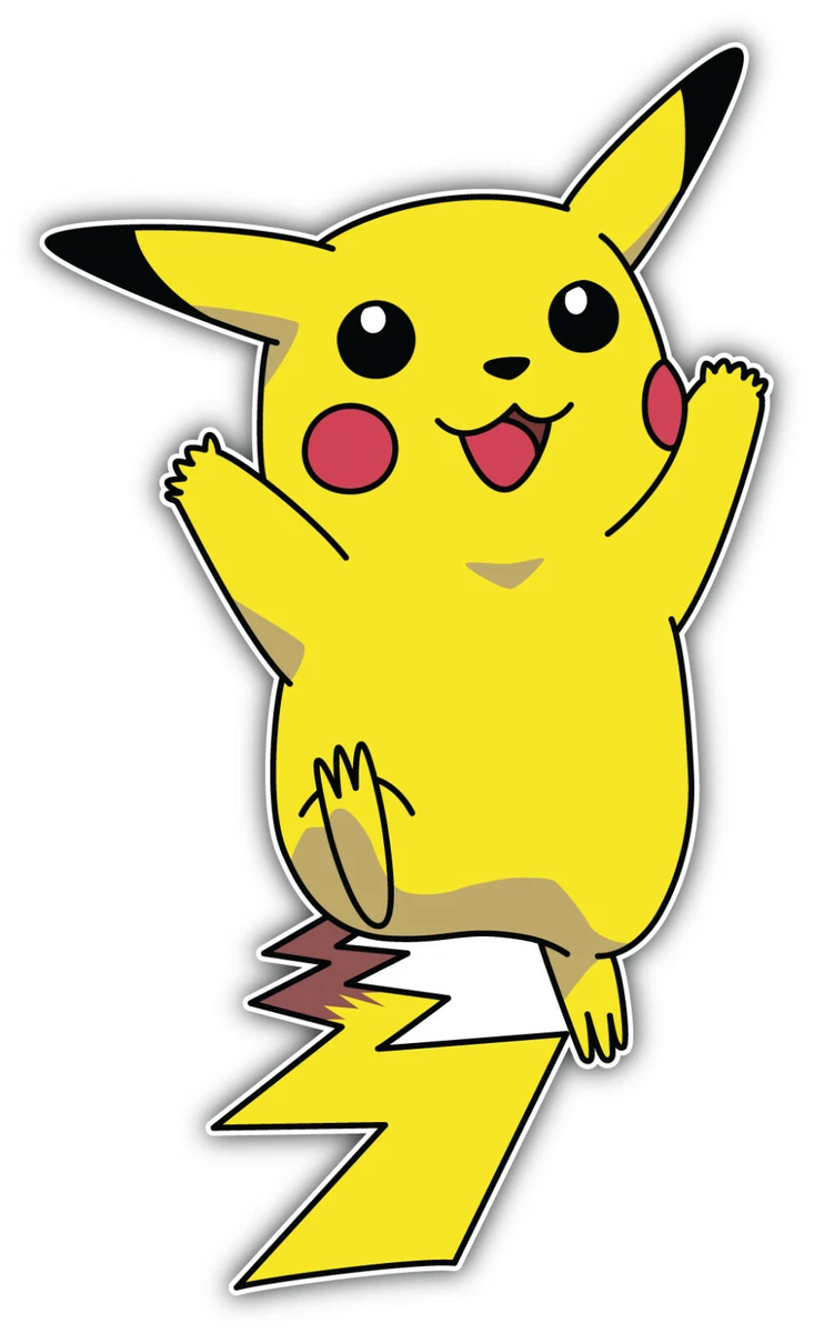Pikachu Pokemon Cartoon Sticker Bumper Decal SIZES eBay