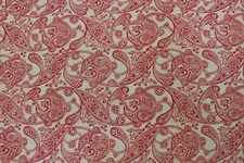 Feed Flour Sack Fabric Red White Paisley Opened Printed Bag Original