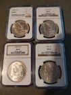 LOT OF (4) MS GRADED MORGAN SILVER DOLLARS ALL NGC 1900 O, 1900,1902 O, 1901 O
