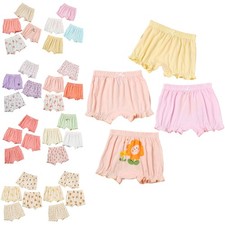 Baby Girls Shorts 4 Pack Bloomers Diaper Covers Bow Cute Cartoon Print Underwear