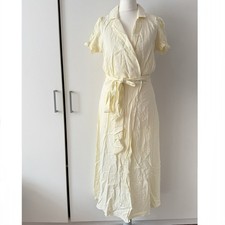 Urban Outfitters Spring Day Midi Dress Size XS Short Sleeve Wrap V Neck