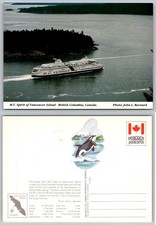 BC Ferries M.V. Spirit of Vancouver Island Postcard Canada Orca Whale