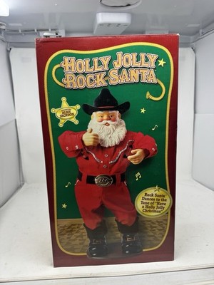 Holly Jolly Rock Santa Animated Dancing Cowboy Alan Jackson 1999 | TESTED WORKS 