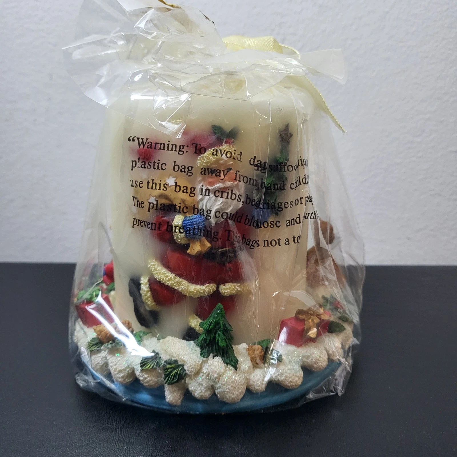 Vintage Santa Inlaid Candle JCPenney 5" Unopened Original Packaging - product detail image 3
