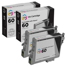 LD T060120 T060 Black Ink Cartridge Set of 2 for Epson C88 CX3800 CX3810 CX4200