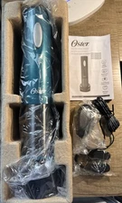 Oster Electric Wine Bottle Opener With Foil Cutter Rechargeable Base Blue& Black