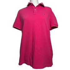 Tommy Hilfiger Men's Preppy Pink Custom Fit Short Sleeve Polo Shirt Size M