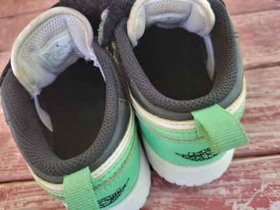 Green and White KIDS NIKE AIR JORDAN