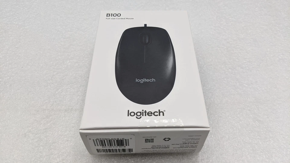 NEW Logitech B100 Corded mice for laptop Black (5 pack) ( 910-001439 ) Free S/H - Image 2 of 4