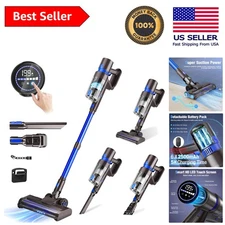 Cordless Vacuum Cleaner 550W - Powerful Hurricane Suction & Touchscreen Control