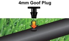 4mm Micro Irrigation Goof Plug / Pipe End Line Stopper Plugs Fits Hozelock