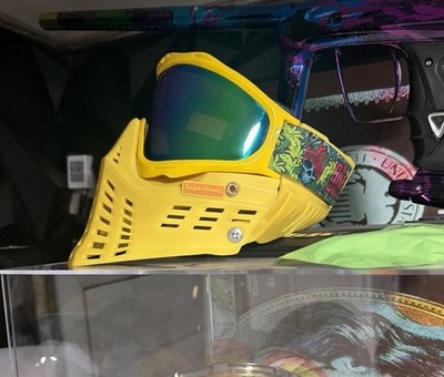 OG SUPERDEAD YELLOW Paintball Goggle Mask JT PROFLEX Strap, And Lens !! W PLUGS 
