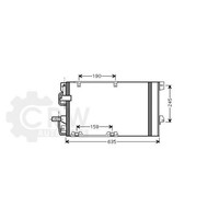 AVA Quality Cooling Kondensator Klimaanlage Mit Trockner FüR Opel Astra G CC