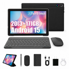 10.1 inch Android 15 Tablet 20 64GB IPS LCD HD Touchscreen Dual Camera Wi-Fi BT