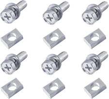 6PCS Motorcycle Battery Bolts and Nuts M6x16mm Carbon Steel Terminal Screw Set