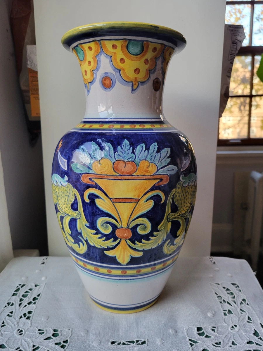 L'Antica Deruta 陶器 花瓶 ヨーロッパ イタリア 楽天市場】イタリア製 輸入雑貨 花瓶 マヨルカ焼き デルータ Deruta