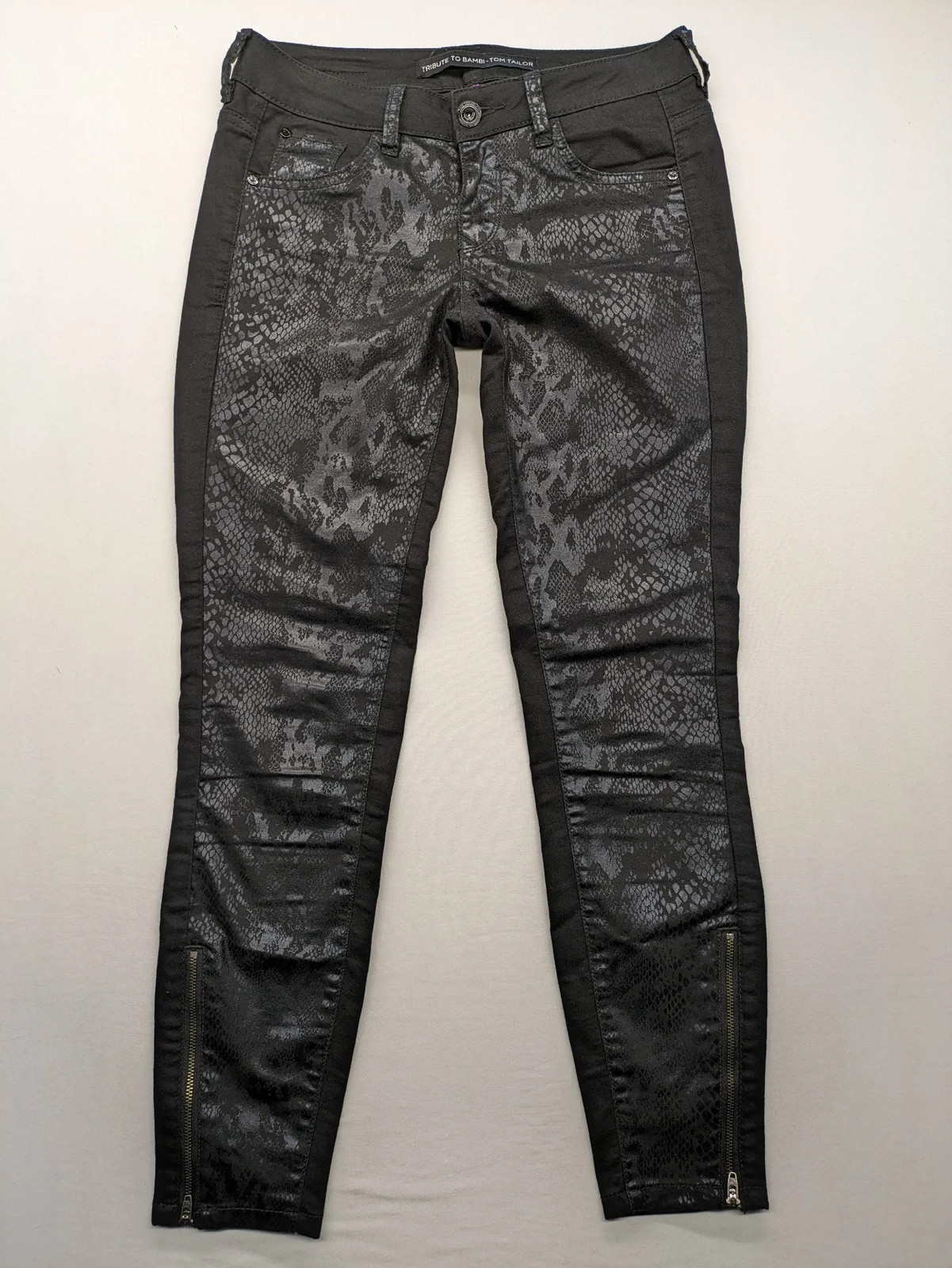 Tom Tailor Tribute to Bambi Damen Jeans Skinny Carrie 28 32 Schlangenmuster 2405