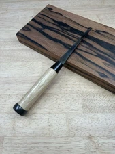 Japanese Harpoon Chisel (Mori-Nomi) For Blind Mortises.  NOS.