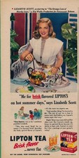 Magazine Ad - 1946 - Lipton Tea  - Lizabeth S...
