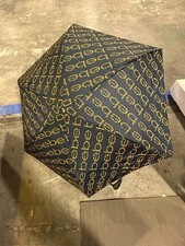 Bebe Chain Link Black & Gold Folding Umbrella, New Tags