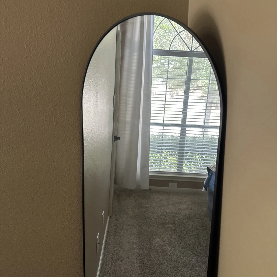 BEAUTYPEAK 64"x 21" Full Length Mirror Arched Standing Floor Mirror Full Body - Image 3 of 3