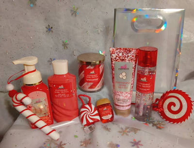 New Limited Edition Bath & Body Works Peppermint Bark Truffle 6 pc