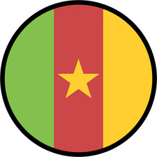 Cameroon Flag Circle Sticker Decal