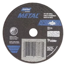 Norton Abrasives 07660789453 Abrasive Cut-Off Wheel, Type 1, 4 In Dia, 0.035 In