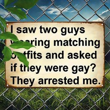 Vintage Funny Metal Sign Retro Humor Wall Art for Home/Bar Decor Comedy Gifts