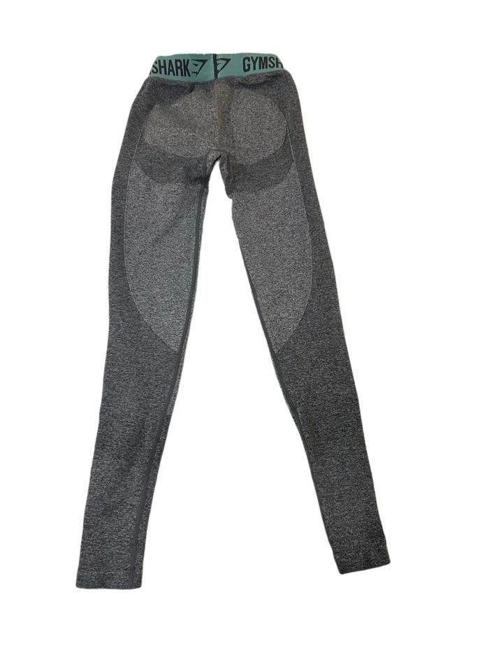 Gymshark Grey Teal Marl 紧身裤弹力高腰女式小号 — 第 2/4 张图片