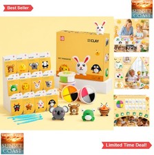 Air Dry Clay Kit 12 Animals Modeling Clay for Kids 48 Colors Sculpting Tools