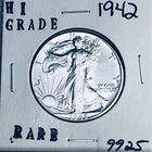 1942 LIBERTY WALKING SILVER HALF DOLLAR HI GRADE U.S. MINT RARE COIN 9925