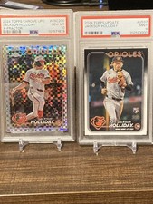 Jackson Holliday 2024 Topps Chrome Update Series X-Fractor PSA 10 And Tops PSA 9