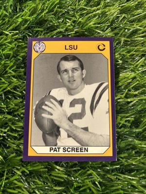 Pat Screen 1990 Collegiate Collection Football Card #172 LSU Tigers F40