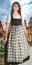 Dirndl noir Stockerpoint  Zenta Neuf – taille 38 – avec tablier à carreaux 
