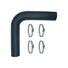 1 1/2" Gasoline Fuel Filler Neck Hose with 4 Clamps - 15 1 1/2" ID 90 Degree