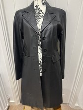 Vintage Sketchley Leather acket - Unisex Size 10 Jacket length 100cm