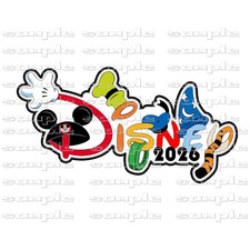 Disney Grand Vacation uut Premade Scrapbook Page Paper Piece die cut