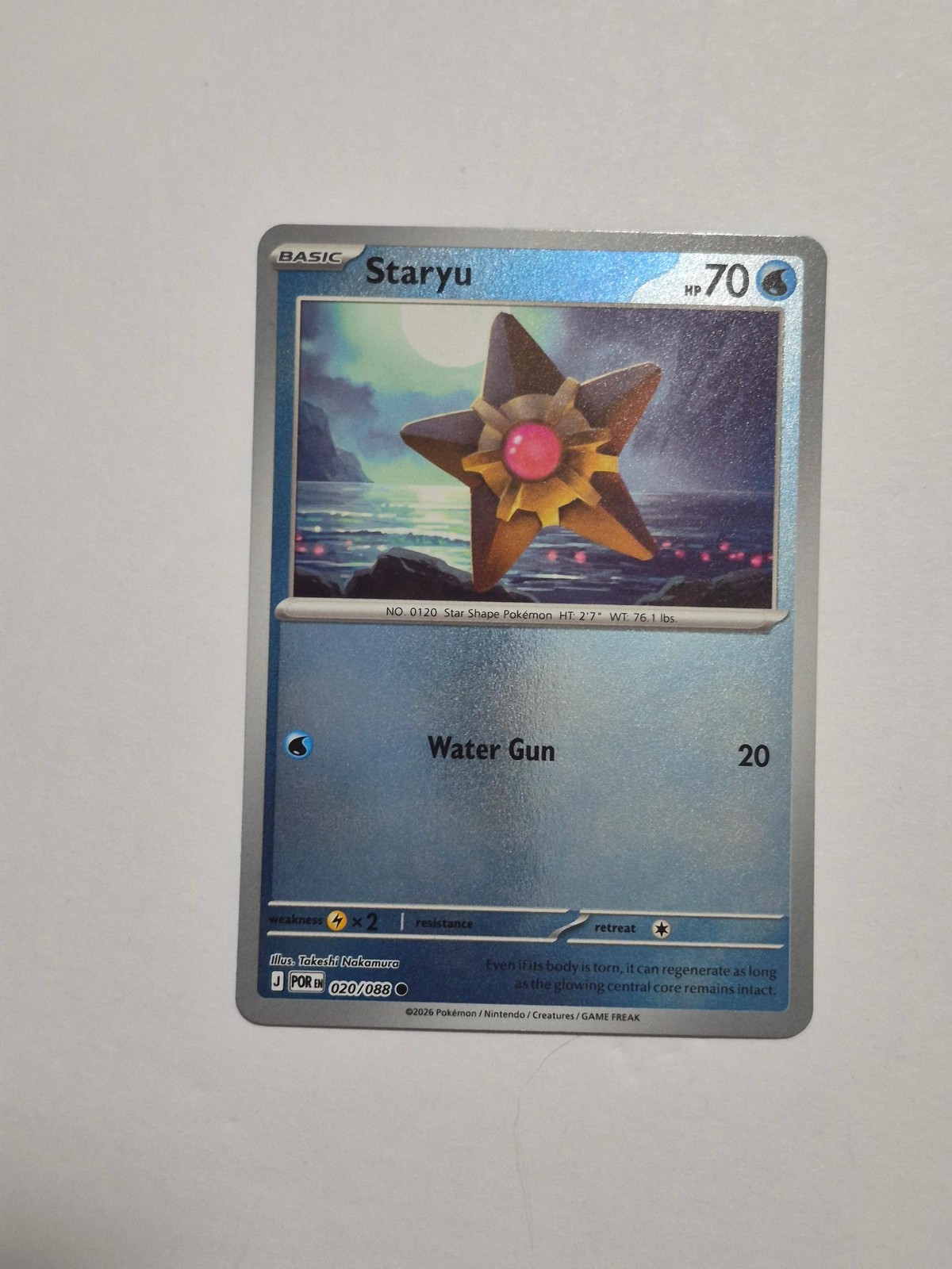 Staryu 020/088 Common Perfect Order Pokemon Reverse Holo Near Mint