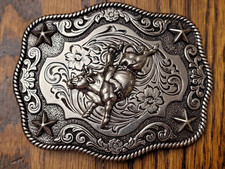 Nocona Youth Belt Buckle Western Horse Cowboy Bronco Rider