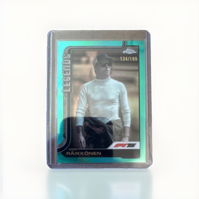 Topps 2025 Chrome Formula 1 F1 Legends Kimi Räikkönen TEAL Refractor #134/199