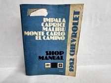 1982 Chevrolet Caprice Impala Malibu Monte Carlo El Camino Oem Service Manual