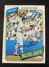 Topps 1980 Dave Stieb #77 Toronto Blue Jays RC Hard Signed Auto Base Set