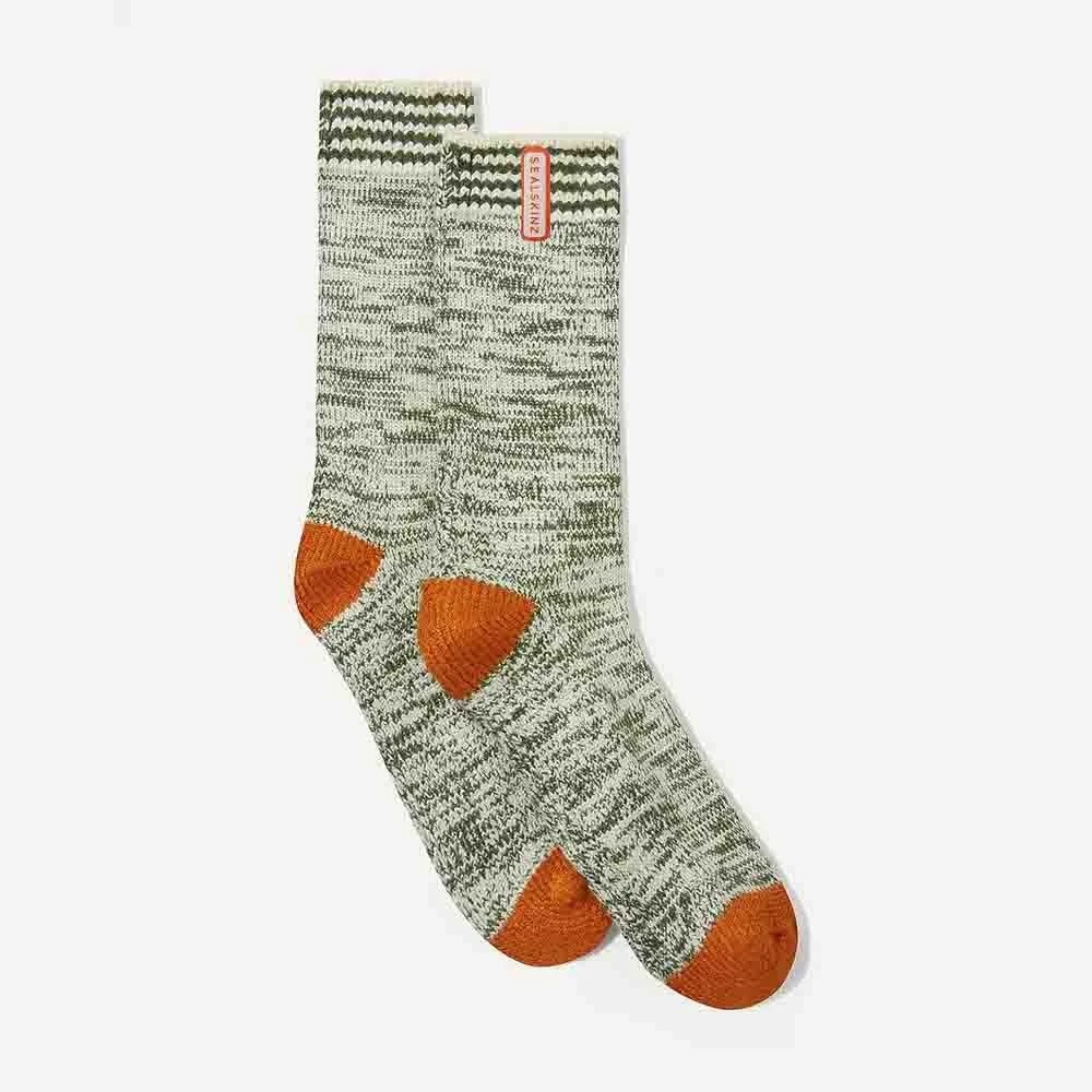 SealSkinz Cordwell Bamboo Mid Length Twisted Socks - Olive