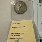 1917 50C Walking Liberty Half Dollar Fine Condition In Capsule To Preserve