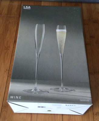 LSA International Wine Grand Champagnerflöten, 100 ml, 2er Set, klar