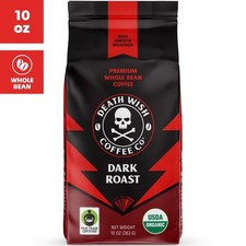 Dark Roast Whole Bean Coffee Fair Trade Organ...