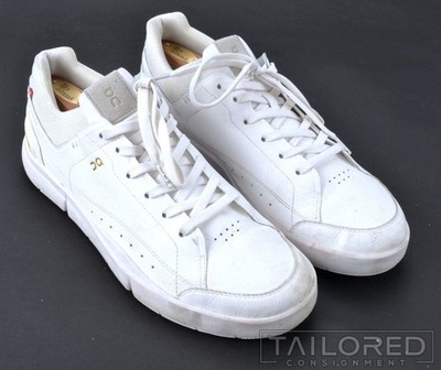On Running THE ROGER White Leather CENTER COURT Tennis Shoes Sneakers - 11 M