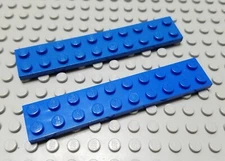 LEGO Lot of 2 Blue 2x10 Flat Plate Pieces